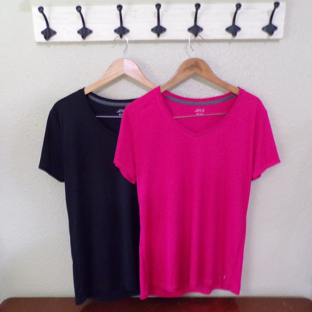bcg Set of 2 Women's Athletic V-Neck T-Shirts